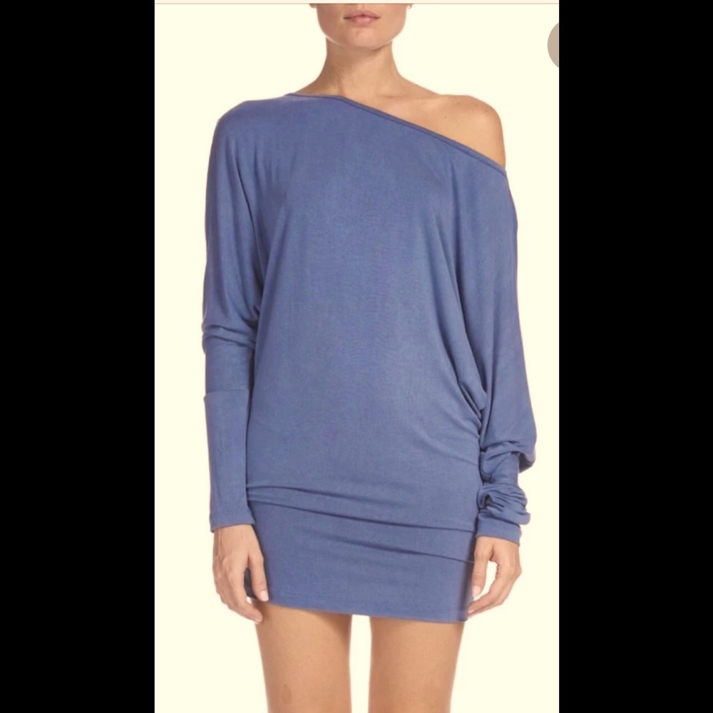 Elan Tunic Short Off Shoulder Cotton Dress M